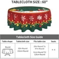 thumbnail image 4 of Christmas Tree Round Tablecloth 60 Inch, Snowflake Decorations Round Table Cloth for Xmas Holiday Picnic Party Indoor Outdoor, 4 of 6