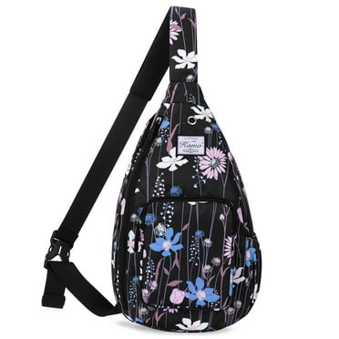 Westend Canvas Sling Bag – Adjustable Crossbody, Navy With Stripes, Lightweight & Versatile