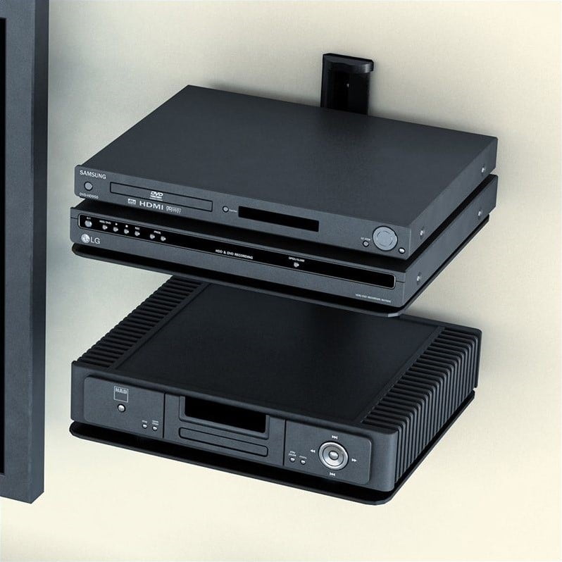 Corliving Component Wall Shelf in Black