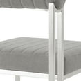thumbnail image 6 of Joana Anastasia 5 Piece Round Walnut Dining Set Light Gray Fabric, 6 of 8