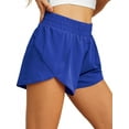 thumbnail image 3 of Cueply Women's Running Shorts High Waisted Athletic Gym Workout Shorts with Liner Zipper Pockets, 3 of 7