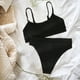 thumbnail image 1 of Traje de baño de mujer Hugo Traje de bikini de empalme negro, 1 of 8