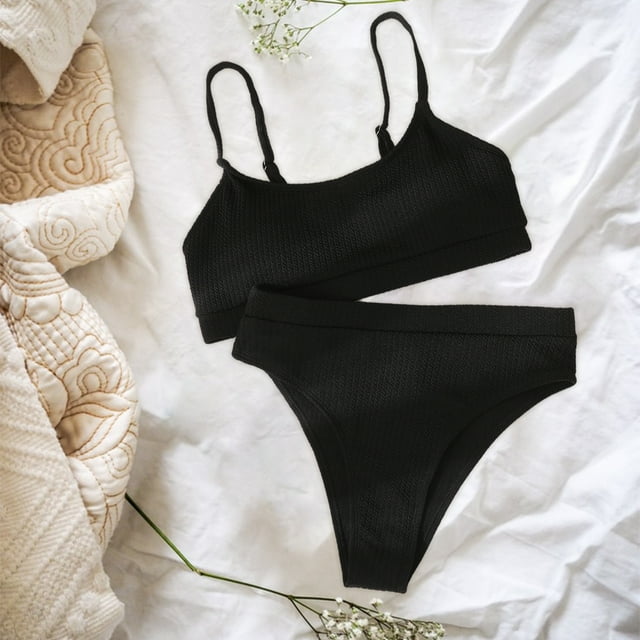 Splicing Womens Bikini Tankini Two Piece Women Swim Suit Racerback Triangle Costume Bather Travel Party Hot Bra Photographing Swimwear Negro