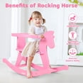 Walmart Rocking Horses Belleur Wooden Rocking Horse for Toddler 1-3 Year Old, Babies Balance ...