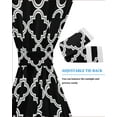 thumbnail image 4 of Modern Black Geometric Blackout Curtains, French Door Curtains for Door Window, Abstract Art Morocco Aesthetic Privacy Drapery for Patio/Sidelight Doors, 1 Panel with Tieback, 25 x 72 Inches, 4 of 6