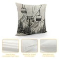 thumbnail image 4 of Orinice  Mountain Ski Lift Cotton Linen Throw Pillow Case Sketch White Wintertime Snow Landscape Resort Pillow Cushion Covers Home Sofa Decorative  White, 4 of 5