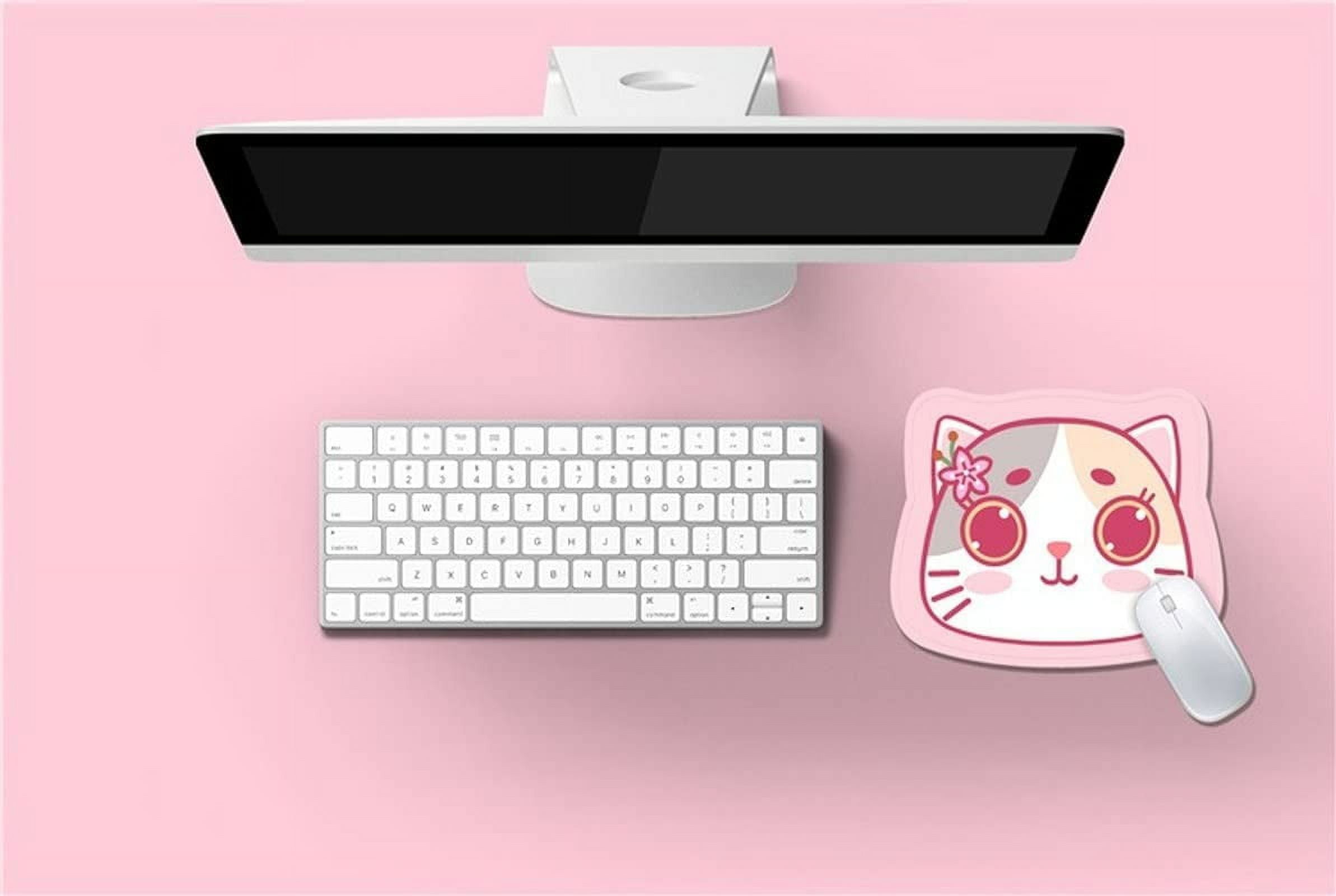 Mousepad Gato Kawaii Gato Japonês Leite De Morango