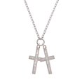thumbnail image 2 of Delight Jewelry Stainless Steel Philippians 4:13 - I Can Do All Things Engraved Cross - I Have Plans for You Engraved Cross Zoey Necklace, 28", 2 of 4
