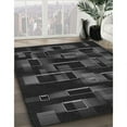 thumbnail image 2 of Ahgly Company Indoor Round Patterned Carbon Gray Area Rugs, 5' Round, 2 of 6