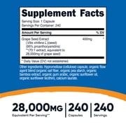 Nutricost Grape Seed Extract 28,000mg, 240 Capsules - Non-GMO, Gluten Free Supplement