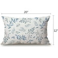 thumbnail image 2 of Throw Pillow Cover Blue Color Dusty Leaves Decorative Pillow Case Home Decor 20x12 Inches Pillowcase, 2 of 6