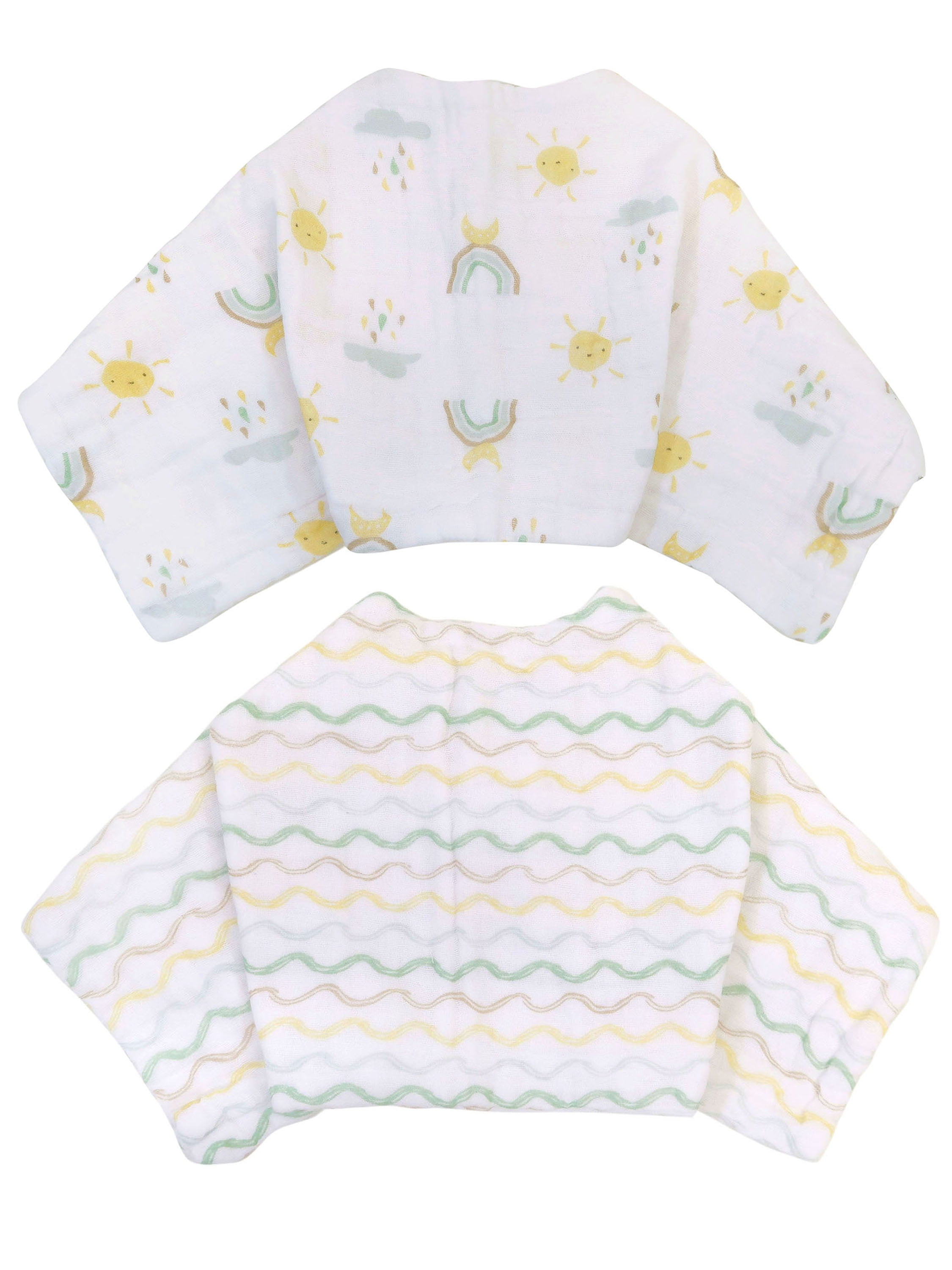 (3 pack) Neat Solutions Unisex Newborn Muslin Burp 2 Bib 2 Pack
