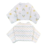 Neat Solutions Unisex Newborn Muslin Burp 2 Bib 2 Pack
