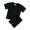 Black, variant on Kids Solid Cotton Short-Sleeve Tee & Shorts Loungewear Set Color:Sky Blue,Size:2-3 Years