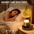 thumbnail image 5 of NATYSWAN Candle Warmer Lamp Gifts for Women - Dimmable Scented Wax Melt Warmer with Timer - Housewarming Gift for Home Bedroom Decor, Xmas Birthday Gifts for Mom, 2 Bulbs, White+Gold, 5 of 7