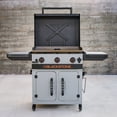 thumbnail image 2 of Blackstone Bronco 28" XL Outdoor Griddle, 3-Burner Flat Top Grill with Cabinet and Hood, 2 of 9