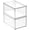 8 x 12 x 6 (Pack of 2), variant on Plastic Stackable Closet Storage Organizer Bin Containers with Front Pull Drawer for Cabinet, Desk, Shelf, Cupboard, or Dresser Organization - Lumiere Collection - 2 Pack - Clear