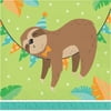 6 1/2" x 6 1/2" 2 Ply Sloth Party Luncheon Napkins, Pack of 16, 6 Packs