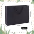 thumbnail image 2 of CCOCC 3Pcs Black Paper Gift Bags Paper Goodie Bags Large Rectangle Thick Father'S Day Holiday Party Shopping Packaging Toes Bulk with Handle, 2 of 7