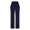 thumbnail image 5 of PWPSG Women's High Waist Crossover Slim Fit Flare Athletic Pants, High Stretch Yoga Trousers for Workout, Fitness & Active Lifestyle Blue XXL, 5 of 5