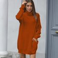 thumbnail image 3 of Yokua Women's Loose Turtleneck Oversize Long Pullover Sweater Dress, 3 of 7