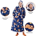 thumbnail image 4 of Joyfy Wearable Blanket Hoodie for Adults Gifts for Teen Girls Sister Women Sherpa Fleece Printed Hooded Blanket Sweatshirt Warm Cozy with Pocket & Sleeves, 4 of 7