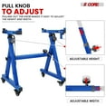 thumbnail image 4 of Keyboard Stand Riser Z Style Height Width Adjustable Portable Heavy Duty Music Stands Holder for Kids and Adults Fits 54 to 88 Key Electric Pianos w Wheels -Blue, 4 of 9