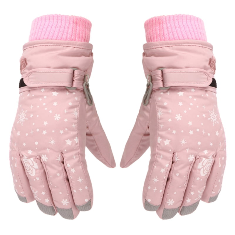 Unisex Kids Winter Warm Gloves Full Fingers Mitten For Skiing Snowboard Cycling 