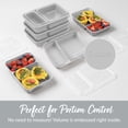 thumbnail image 6 of Bentgo Prep - 20-Piece 2-Compartment Reusable Meal Prep Containers with Lids, PFAS & BPA Free Materials, Durable, Microwave, Freezer, & Dishwasher Safe To Go Food Storage (Silver), 6 of 8