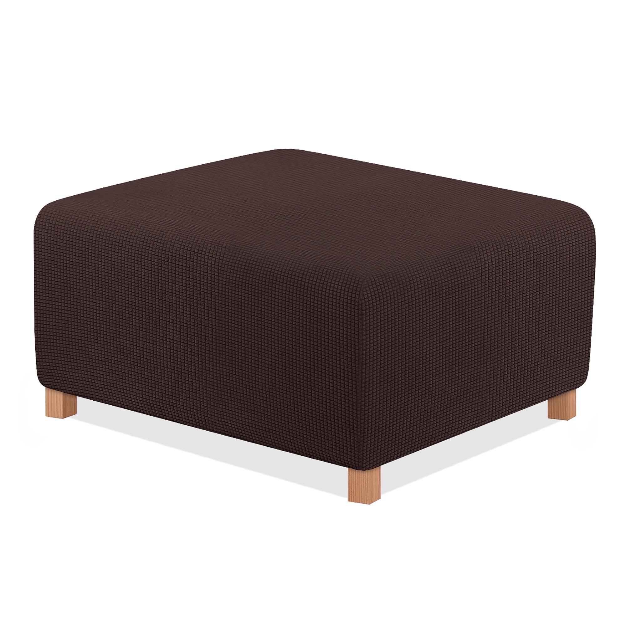 1x Solid Stretch Ottoman Slipcover Sofa Footstool Cover Storage Protector 