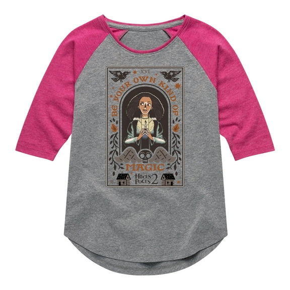 Hocus Pocus 2 - Be Your Own Kind Of Magic  - Toddler And Youth Girls Raglan Graphic T-Shirt