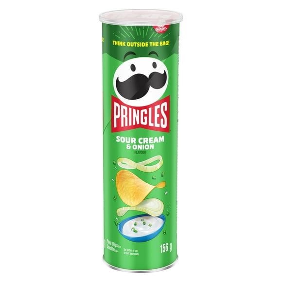Pringles Sour Cream & Onion Flavour Potato Chips 156 G, 156g