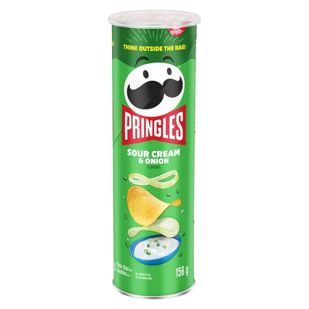 Croustilles Pringles Saveur de Crème Sure et Oignon 156 g 156 g