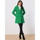 thumbnail image 2 of Abrigo De Solapa Con Cinturón De Invierno Con Bolsillos Cuello Chal Para Mujeres Verde Oscuro L, 2 of 6