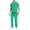 Light Blue, variant on Horkkom Scrubs Set for Men, V-Neck Stretch Top, Elastic Waist Straight Pants, Nursing Uniform Workwear Set with Pockets