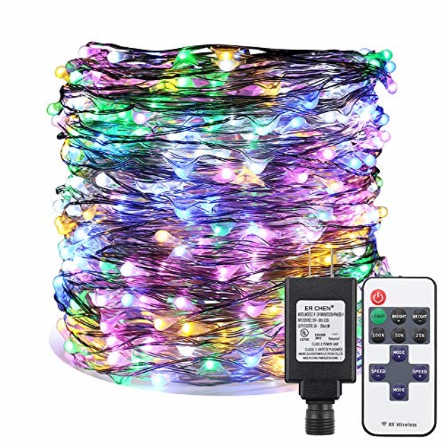 er chen multicolor led string lights plug in, 165ft 500 led supperlong