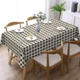 thumbnail image 6 of Rectangle Tablecloth with Wave Lace 60x84 Inch, Vintage Black White Checkered Rectangle Table Cloth Water and Stain Resistant Tablecloth Table Protector for Dining, Party, Buffet, Wedding, 6 of 8