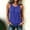 *Blue, variant on ClodeEU Women's Round Neck Sleeveless Halter Tank Top,Solid Color Casual Loose Cami Army Green,Women's Plus L