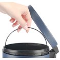 thumbnail image 5 of 10" Tall Matte Navy Step Garbage Can with Removable Inner Bucket, Soft-Close Metal Waste Basket with Foot Pedal, 5 of 5