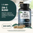 thumbnail image 3 of ZINC Blend Life360+ 240 cápsulas con Colágeno Hidrolizado y Gluconato de Zinc, 3 of 7