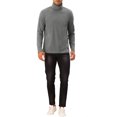 thumbnail image 2 of Lars Amadeus Turtleneck Top for Men's Long Sleeves Knitted Pullover T-Shirt, 2 of 5