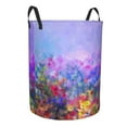 thumbnail image 2 of Daiia colorful Purple Cosmos Flower Laundry Hamper With Handles Large Storage Basket/Toy Organizer/Dirty Clothes Collapsible Waterproof For College Dorms, Bedroom,Bathroom, 2 of 8