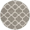 thumbnail image 2 of SAFAVIEH New York Ruben Geometric Quatrefoil Area Rug, Grey/Ivory, 6'7" x 6'7" Round, 2 of 9