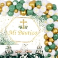 thumbnail image 3 of Mi Bautizo Party Decorations with Mi Bautizo Backdrop and Sage Green White Balloon Garland Kit Baptism Christening Party Decorations First Communion Decorations for Boys Girls First Holy Communion, 3 of 6