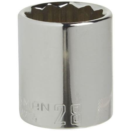 CRAFTSMAN Shallow Socket, MM, 1/2-Inch Drive, 28mm, 12-Point (CMMT44276)