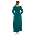 thumbnail image 3 of Women's Plus Size Long Sleeve Scoop Neck Maxi, 3 of 3