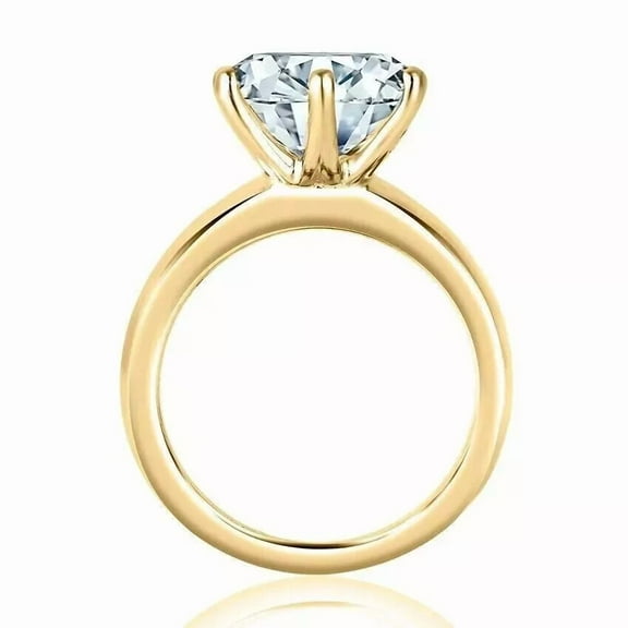 1.50Ct Round Lab Grown/CVD IGI Certified Diamond Ring Solitaire For Her 14k Gold