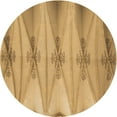 thumbnail image 1 of Ahgly Company Tapis d'Intérieur Lavables en Machine, Ronds, Orange Transitionnel, 5' Ronds, 1 of 7