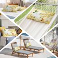 thumbnail image 6 of Watercolor Floral Pillow Covers, Linen Long Throw Pillow Case, Yellow Flower Hummingbirds Botanical Spring Holiday Pillow Protector Decorative Cushion Cover for Living Room/Bedroom 20" x 26", 6 of 8