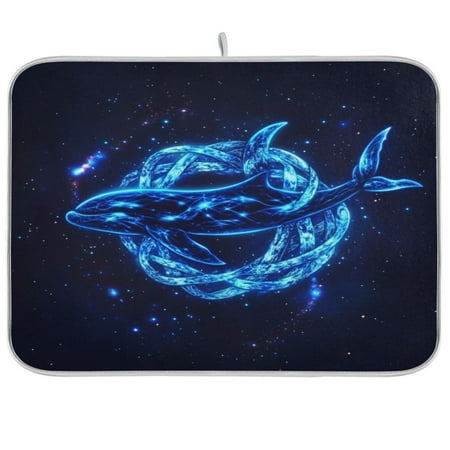 

Dish Drying Mat 16 x 18 Highly Absorbent Microfiber for Dishes Utensils An Orca
